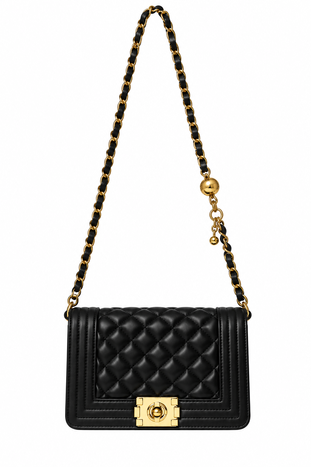 Mini Acolchado Negro Ébano – bolso Infinita