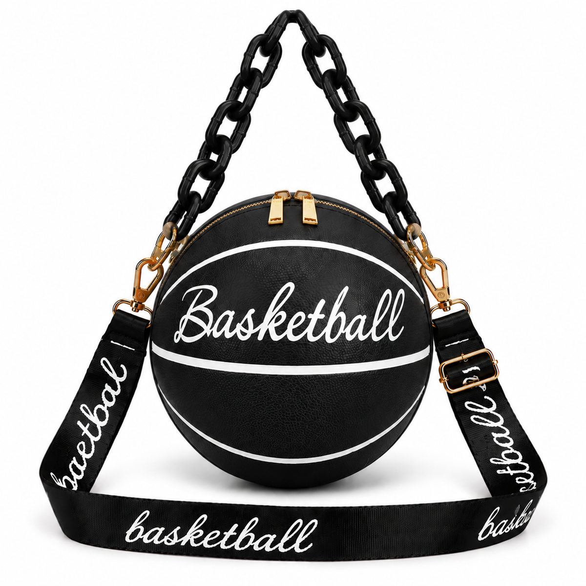 Bolso Balón Basketball Negro Canasta – bolso Infinita