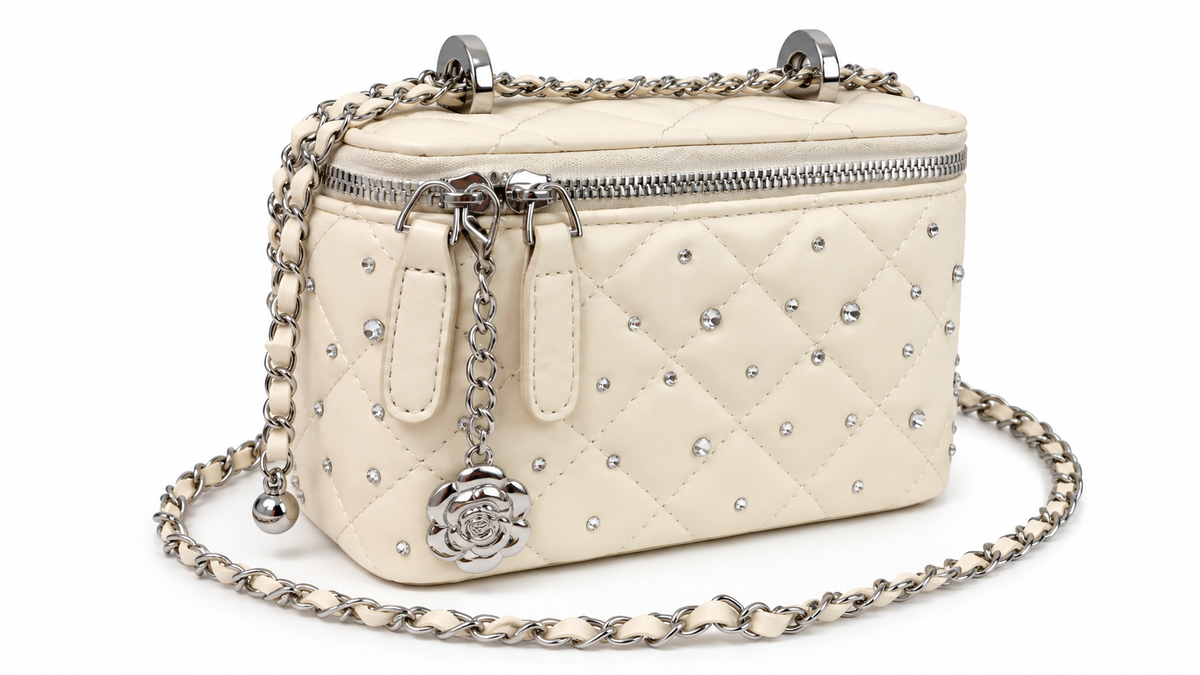 Baúl Con Brillantes Ivory Rock – bolso Infinita