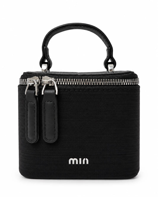 Baúl Mini Texturizado Noir Chic – bolso Infinita