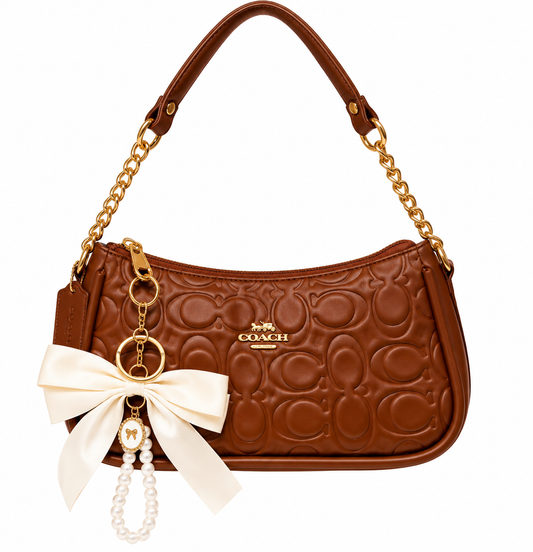 Coach Tery Cuero Tabaco – bolso Infinita