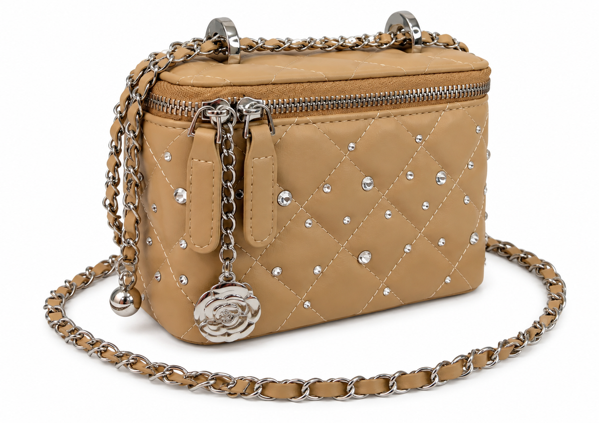 Baúl Con Brillantes Caramel Touch – bolso Infinita
