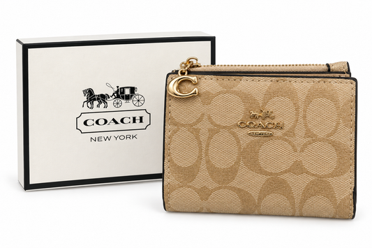 Billetera Con Cremallera En Lona De Firma Caramel Touch – billetera Infinita
